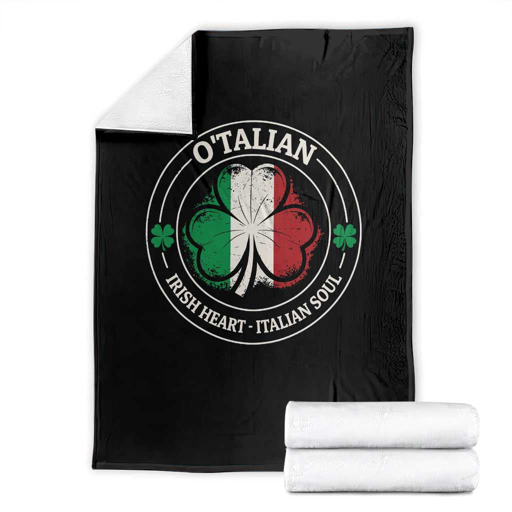 Irish Italian Pride Throw Blanket O'Talian Irish Heart Italian Soul St Patricks Day