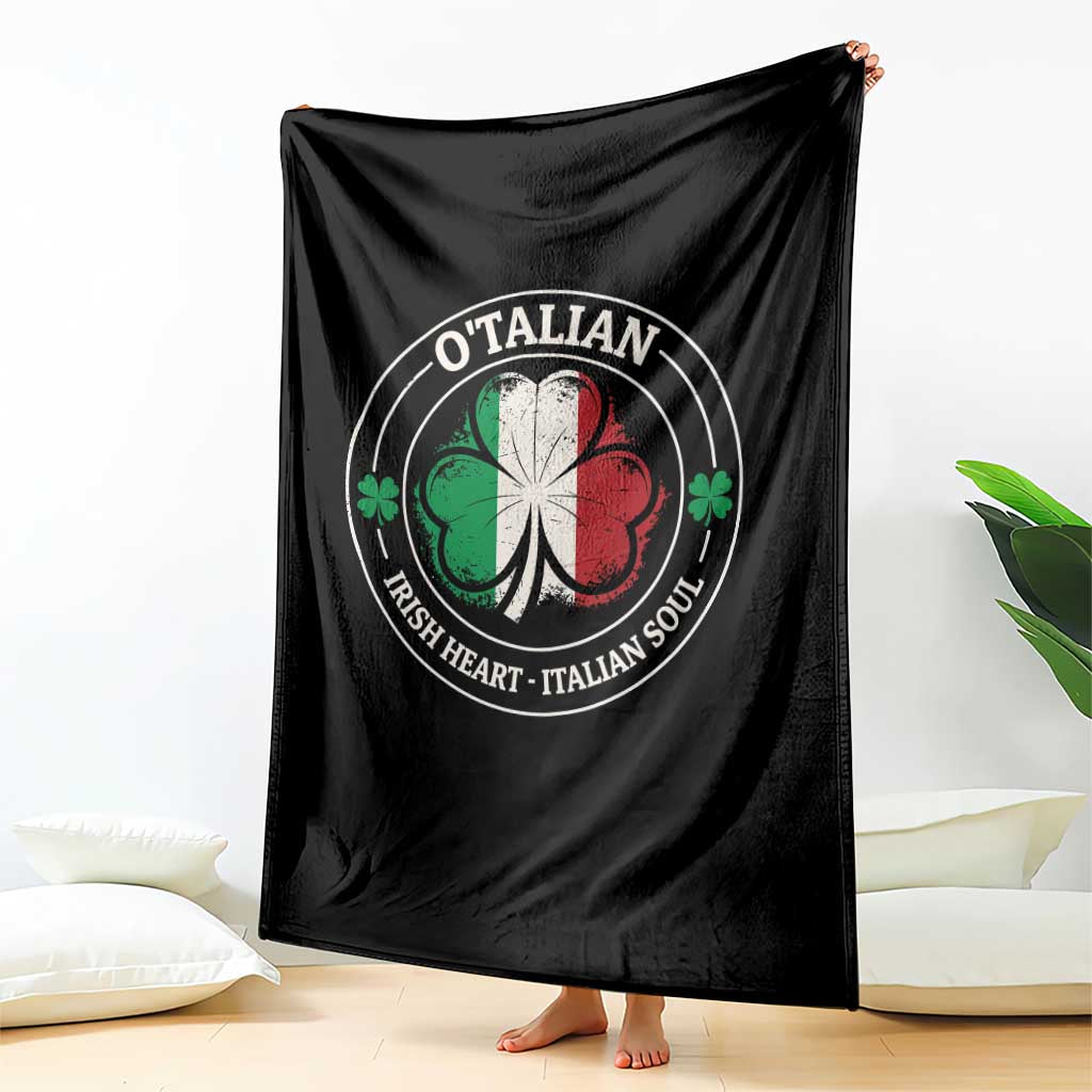 Irish Italian Pride Throw Blanket O'Talian Irish Heart Italian Soul St Patricks Day