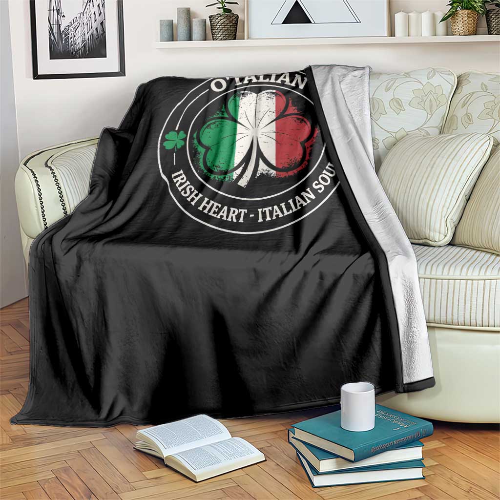 Irish Italian Pride Throw Blanket O'Talian Irish Heart Italian Soul St Patricks Day