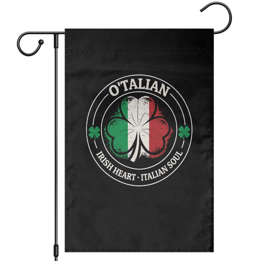 Irish Italian Pride Garden Flag O'Talian Irish Heart Italian Soul St Patricks Day