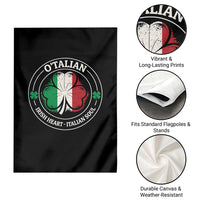 Irish Italian Pride Garden Flag O'Talian Irish Heart Italian Soul St Patricks Day