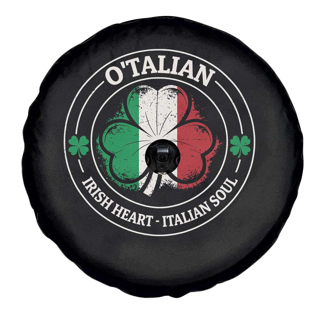 Irish Italian Pride Spare Tire Cover O'Talian Irish Heart Italian Soul St Patricks Day