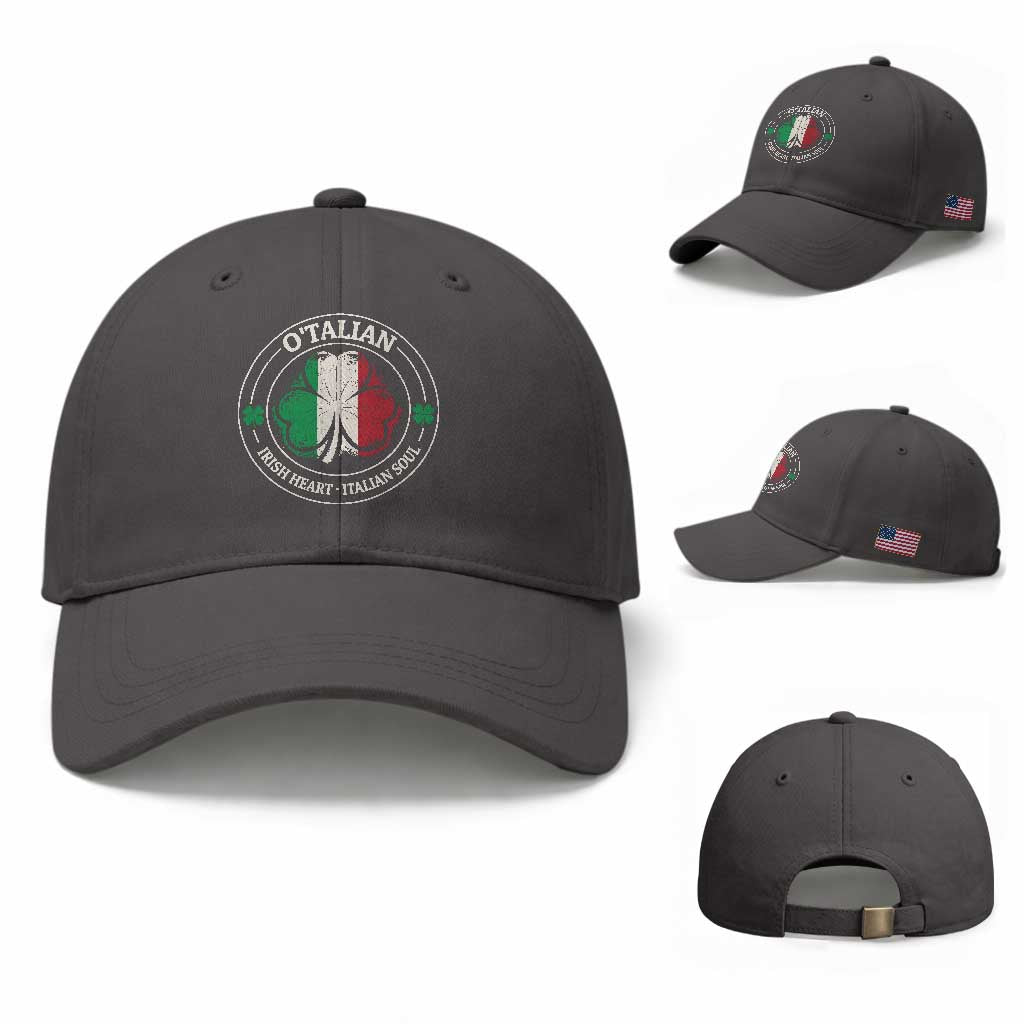 Irish Italian Pride Baseball Cap O'Talian Irish Heart Italian Soul St Patricks Day