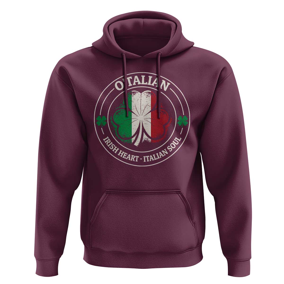 Irish Italian Pride Hoodie O'Talian Irish Heart Italian Soul St Patricks Day