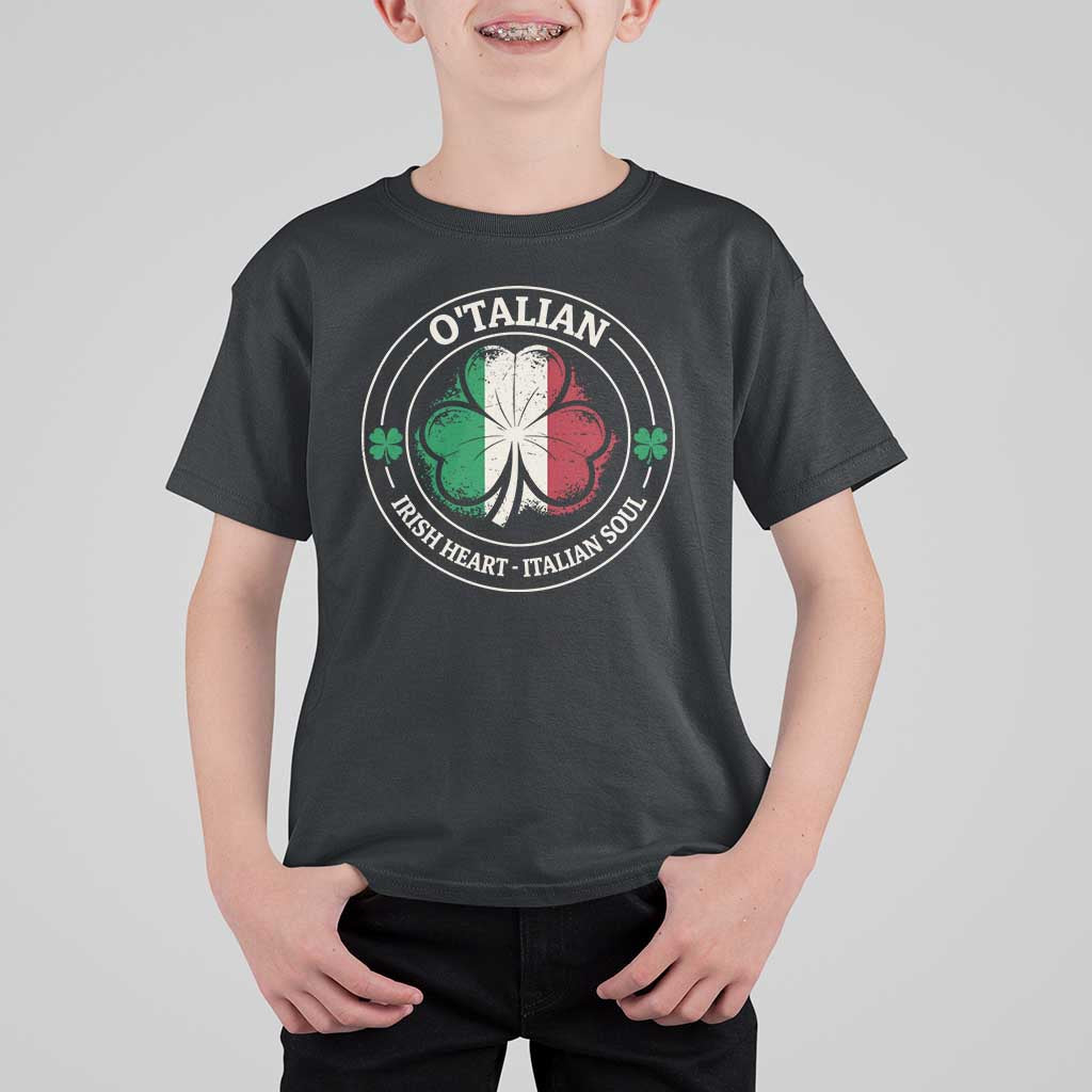 Irish Italian Pride T Shirt For Kid O'Talian Irish Heart Italian Soul St Patricks Day