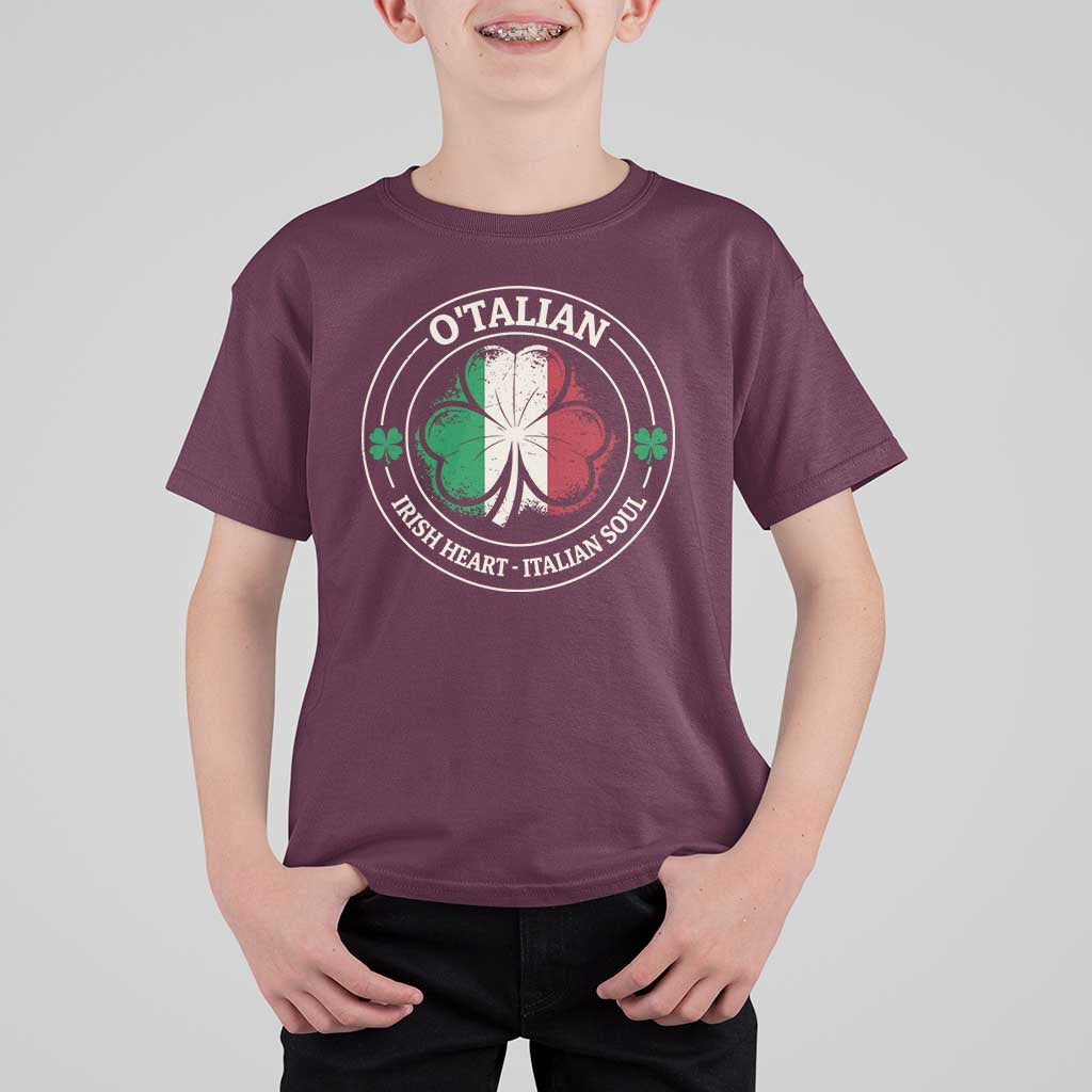 Irish Italian Pride T Shirt For Kid O'Talian Irish Heart Italian Soul St Patricks Day