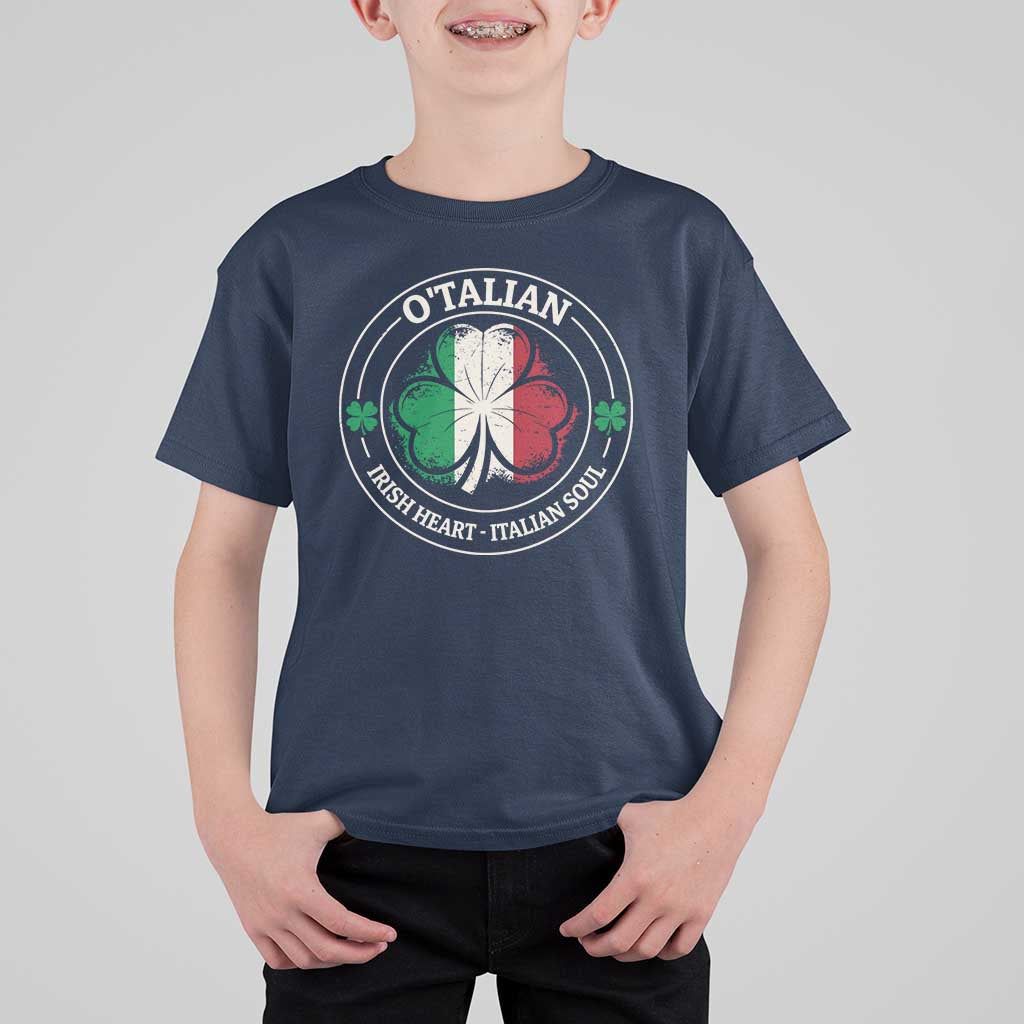 Irish Italian Pride T Shirt For Kid O'Talian Irish Heart Italian Soul St Patricks Day
