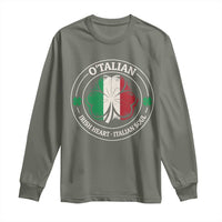 Irish Italian Pride Long Sleeve Shirt O'Talian Irish Heart Italian Soul St Patricks Day