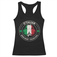 Irish Italian Pride Racerback Tank Top O'Talian Irish Heart Italian Soul St Patricks Day
