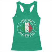 Irish Italian Pride Racerback Tank Top O'Talian Irish Heart Italian Soul St Patricks Day