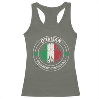 Irish Italian Pride Racerback Tank Top O'Talian Irish Heart Italian Soul St Patricks Day