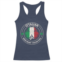 Irish Italian Pride Racerback Tank Top O'Talian Irish Heart Italian Soul St Patricks Day