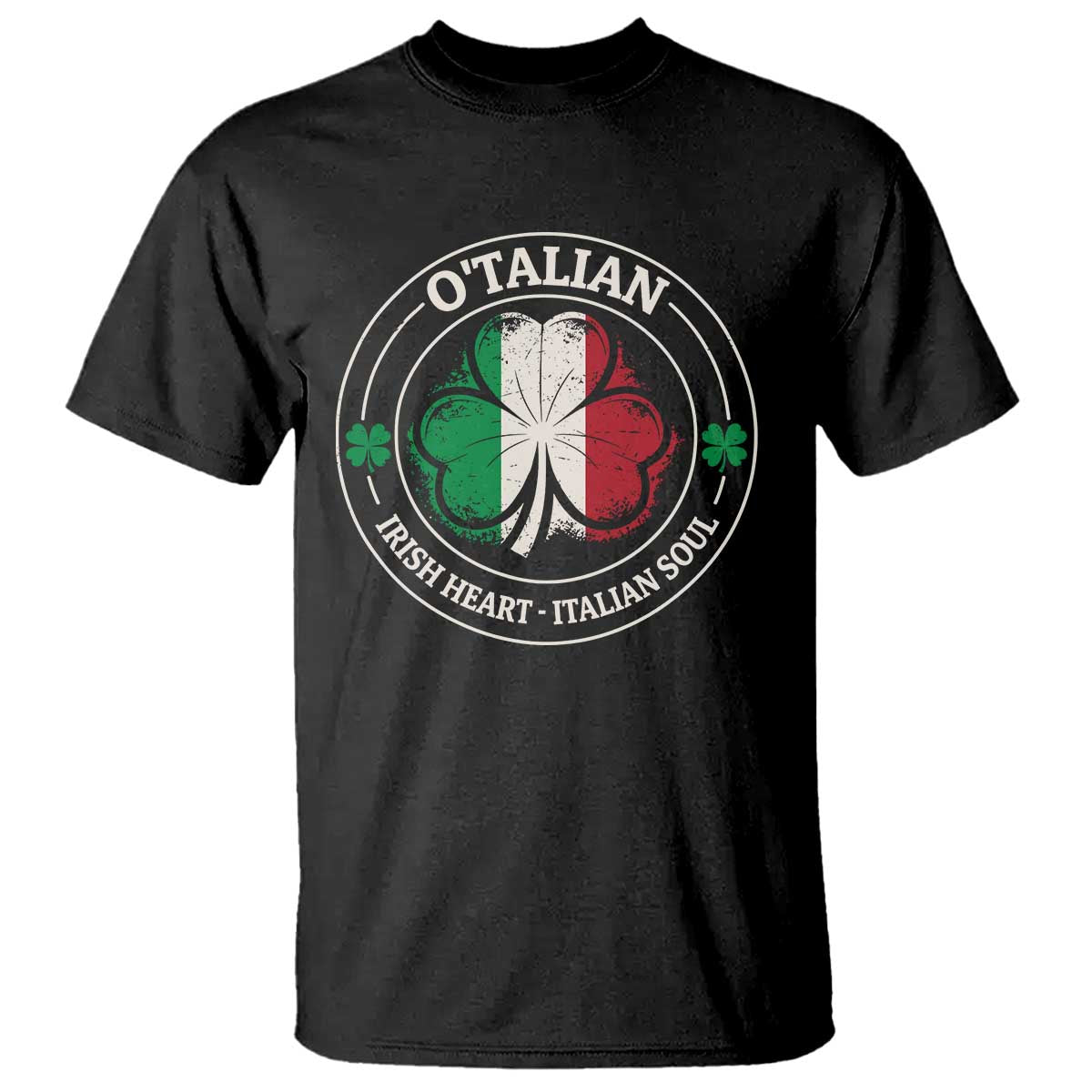 Irish Italian Pride T Shirt O'Talian Irish Heart Italian Soul St Patricks Day
