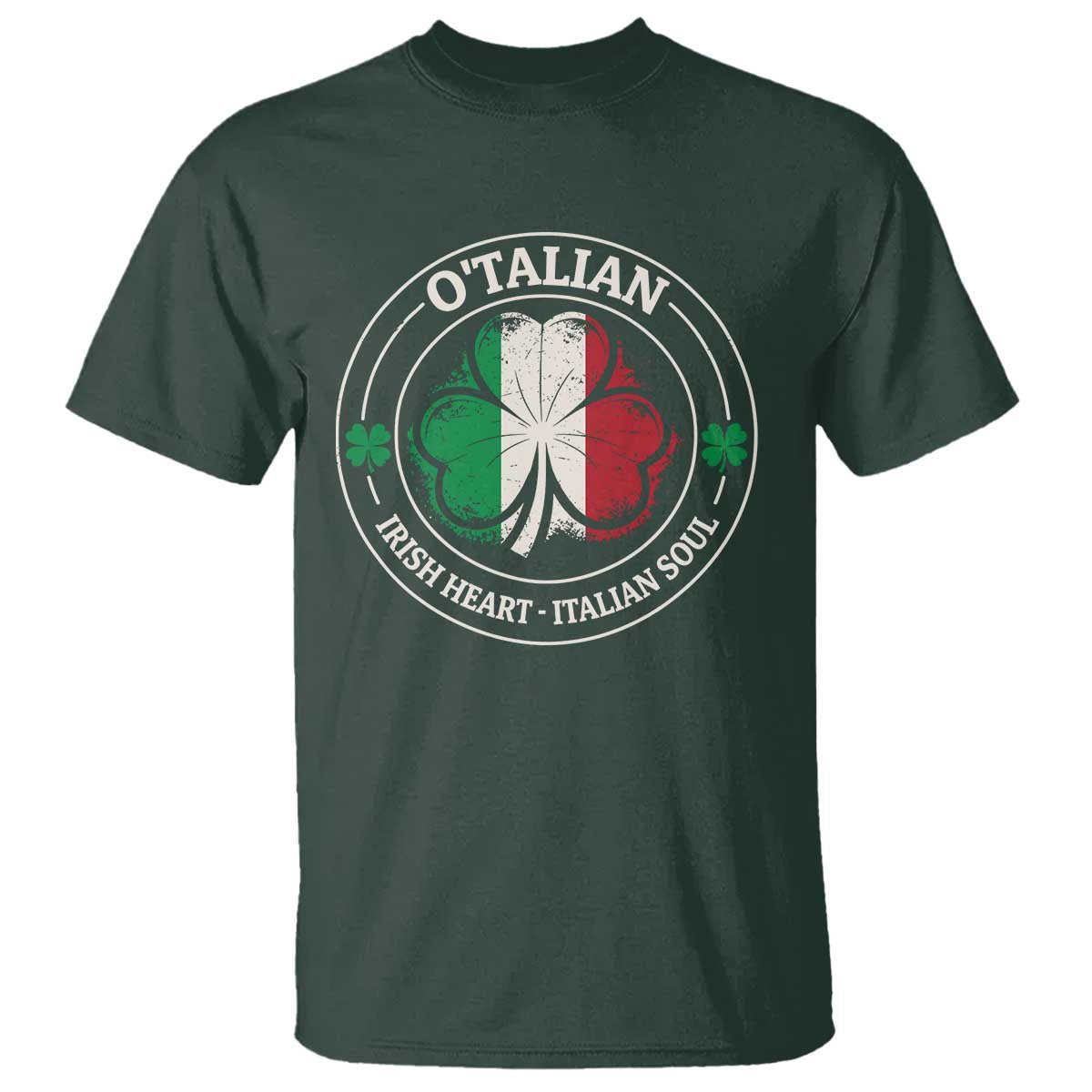 Irish Italian Pride T Shirt O'Talian Irish Heart Italian Soul St Patricks Day