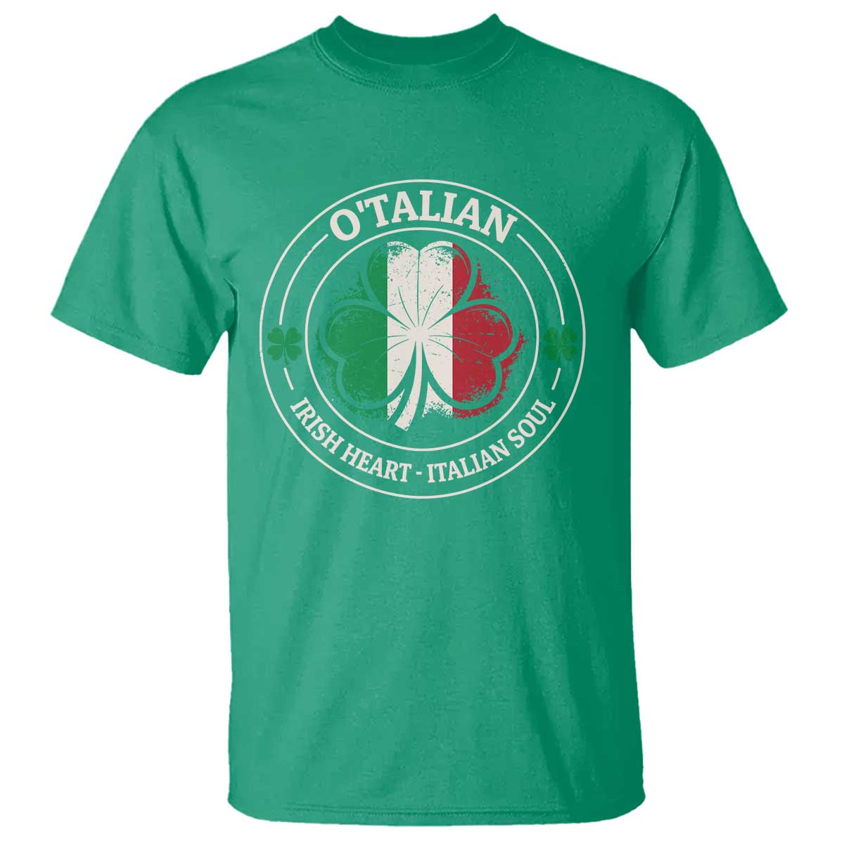 Irish Italian Pride T Shirt O'Talian Irish Heart Italian Soul St Patricks Day