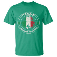 Irish Italian Pride T Shirt O'Talian Irish Heart Italian Soul St Patricks Day
