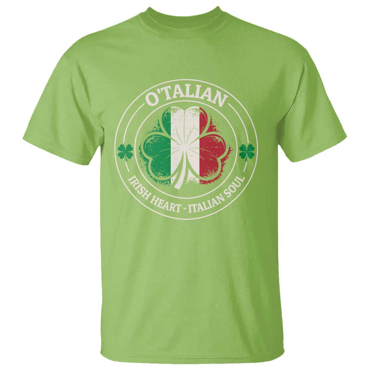 Irish Italian Pride T Shirt O'Talian Irish Heart Italian Soul St Patricks Day