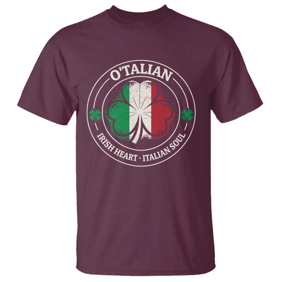 Irish Italian Pride T Shirt O'Talian Irish Heart Italian Soul St Patricks Day