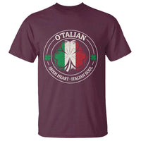 Irish Italian Pride T Shirt O'Talian Irish Heart Italian Soul St Patricks Day