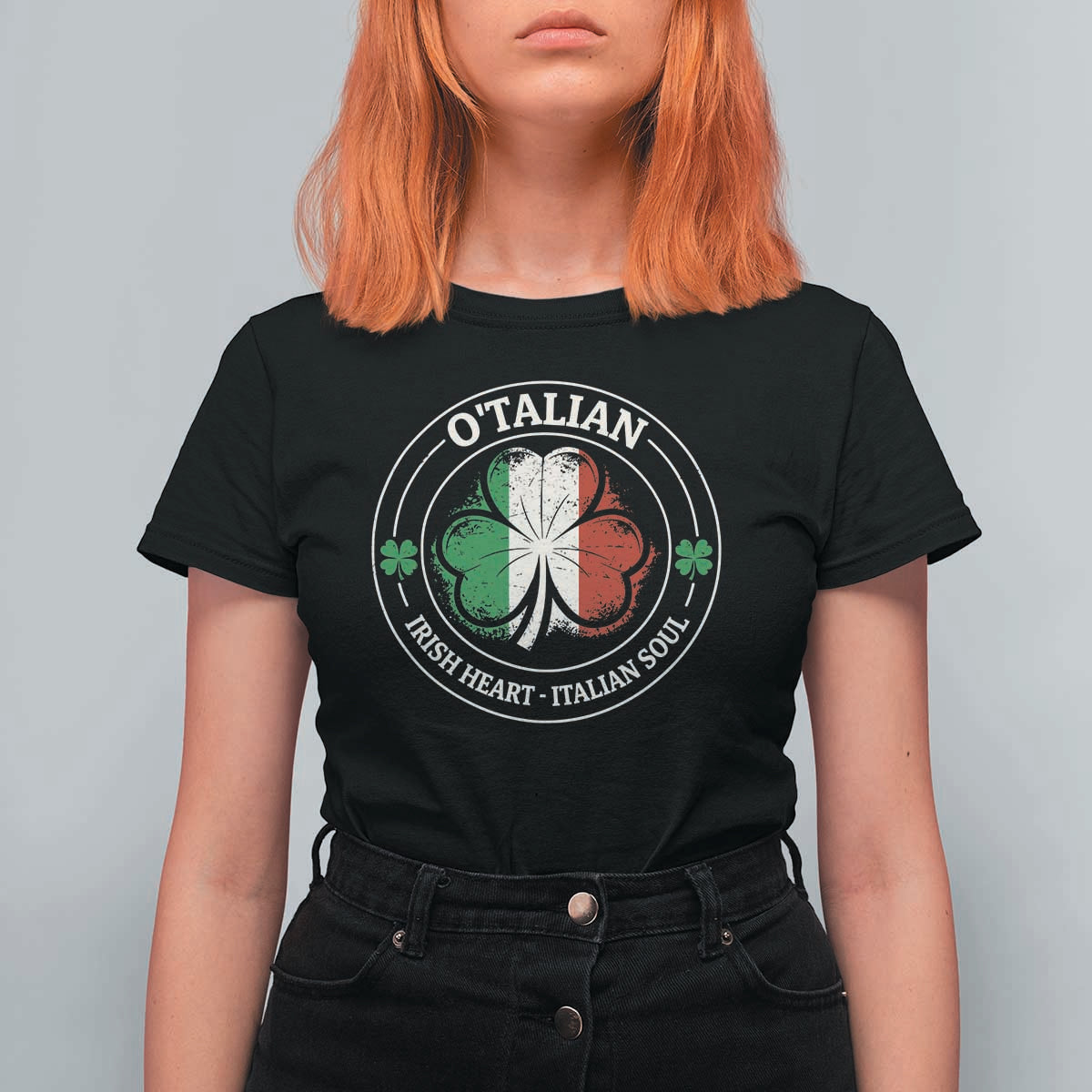 Irish Italian Pride T Shirt For Women O'Talian Irish Heart Italian Soul St Patricks Day
