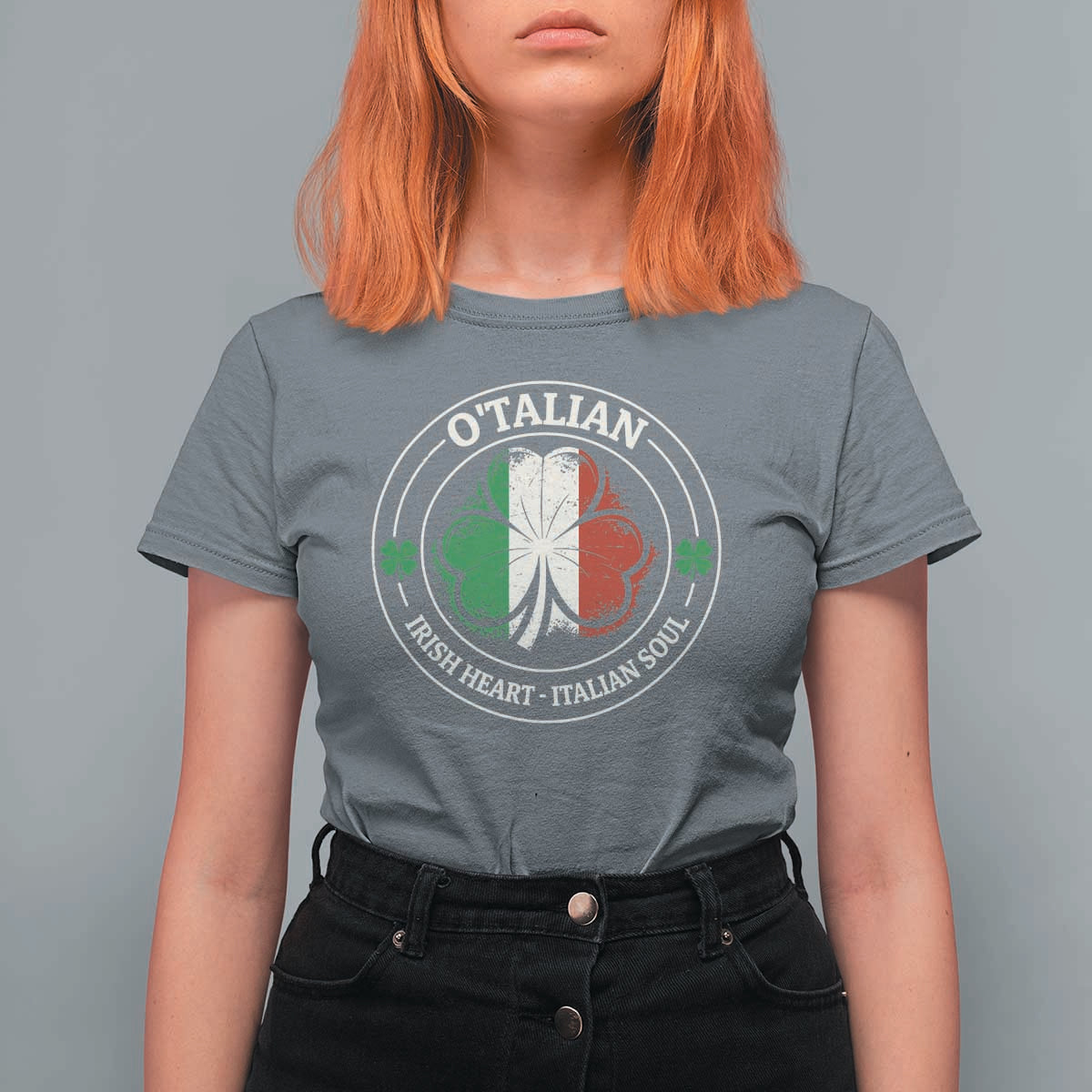 Irish Italian Pride T Shirt For Women O'Talian Irish Heart Italian Soul St Patricks Day
