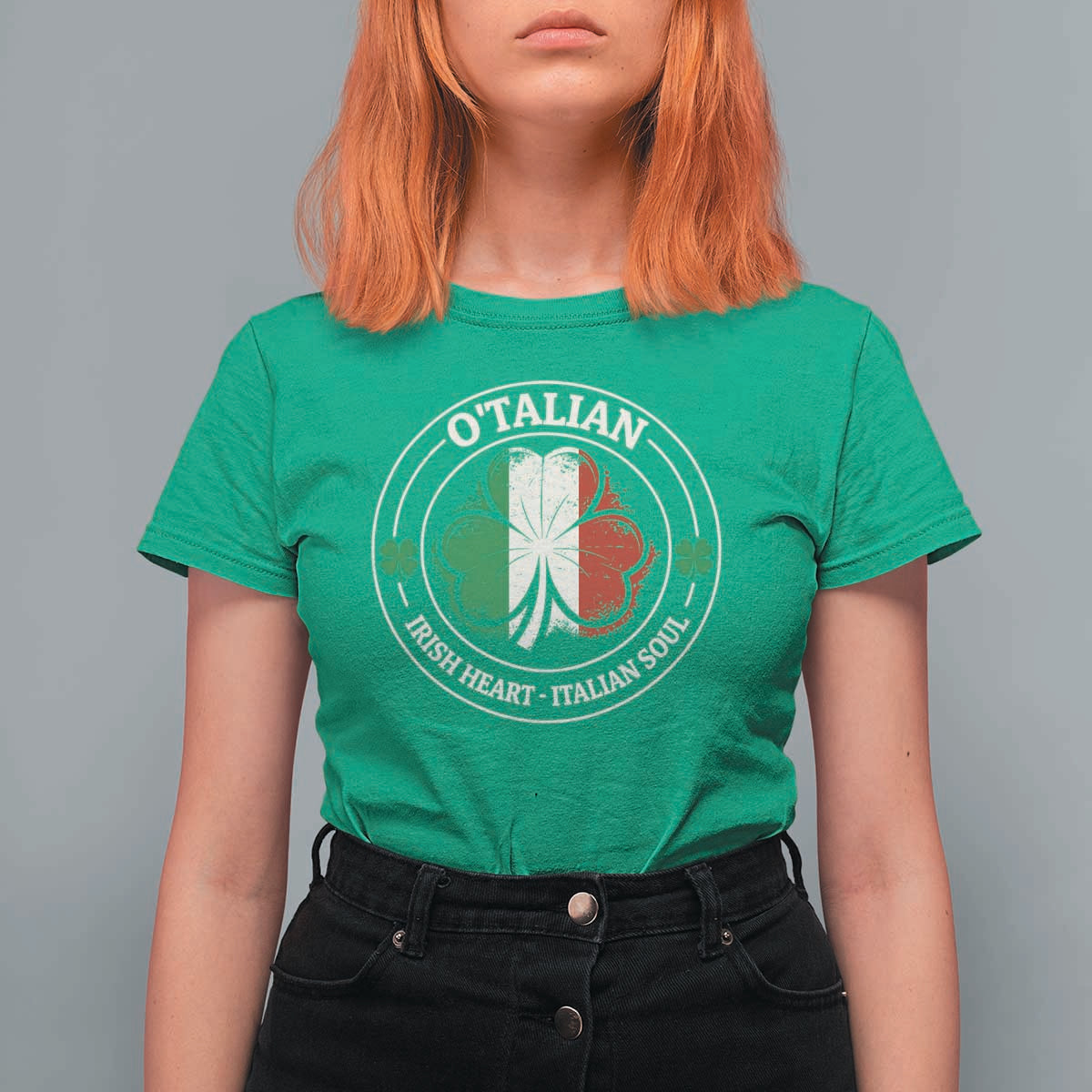 Irish Italian Pride T Shirt For Women O'Talian Irish Heart Italian Soul St Patricks Day