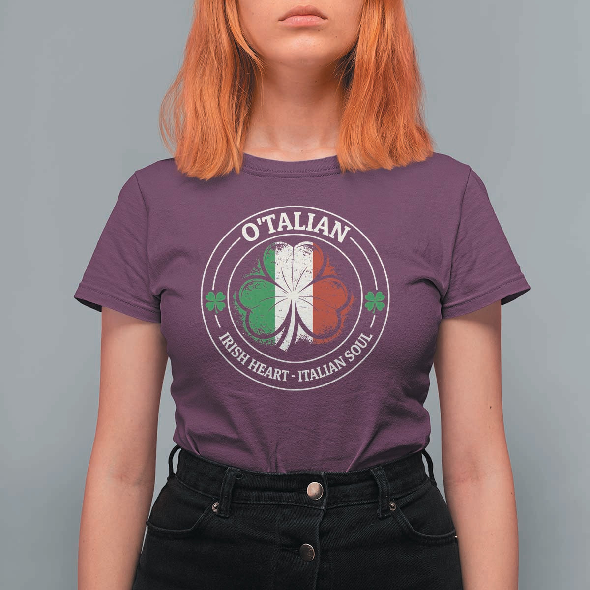 Irish Italian Pride T Shirt For Women O'Talian Irish Heart Italian Soul St Patricks Day