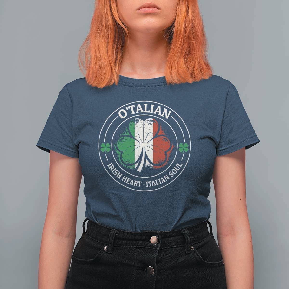 Irish Italian Pride T Shirt For Women O'Talian Irish Heart Italian Soul St Patricks Day