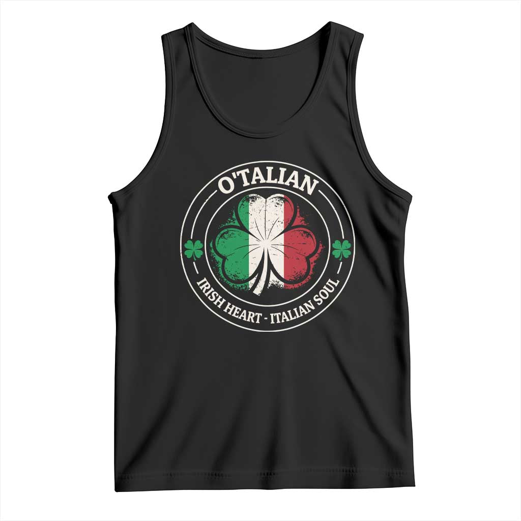 Irish Italian Pride Tank Top O'Talian Irish Heart Italian Soul St Patricks Day