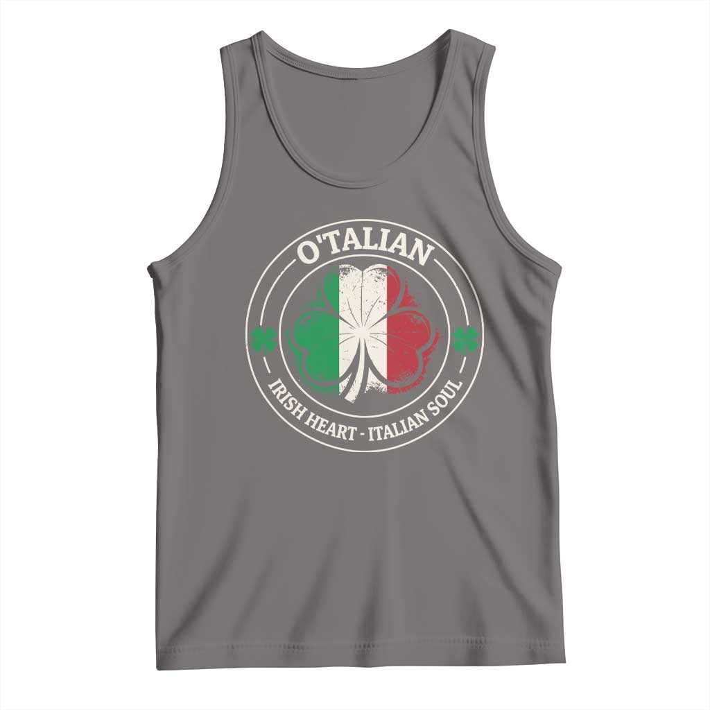 Irish Italian Pride Tank Top O'Talian Irish Heart Italian Soul St Patricks Day