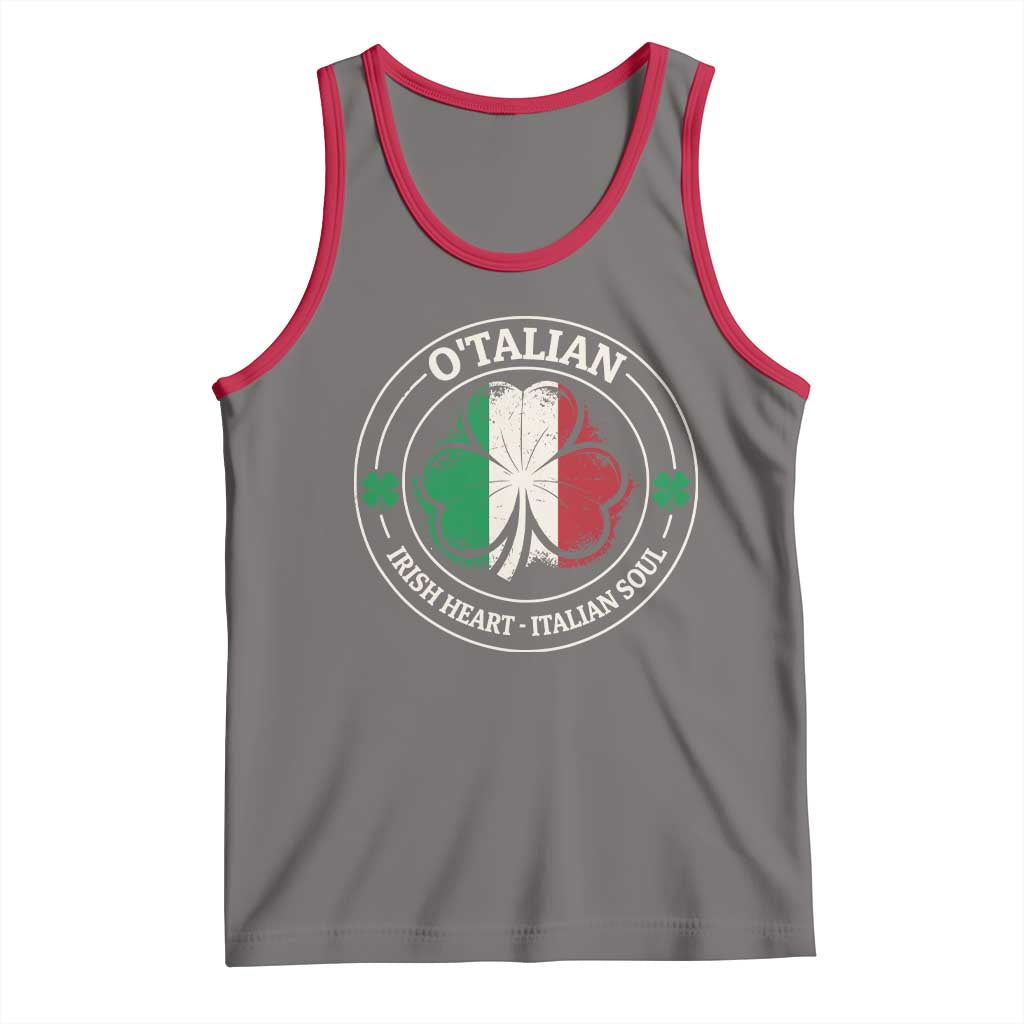 Irish Italian Pride Tank Top O'Talian Irish Heart Italian Soul St Patricks Day