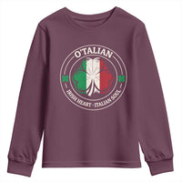 Irish Italian Pride Youth Sweatshirt O'Talian Irish Heart Italian Soul St Patricks Day