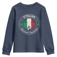 Irish Italian Pride Youth Sweatshirt O'Talian Irish Heart Italian Soul St Patricks Day