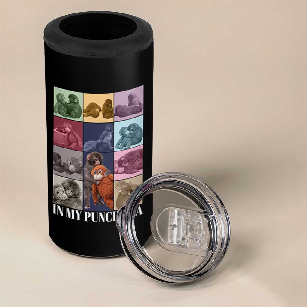 Punch The Monkey 4 in 1 Can Cooler Tumbler In My Punch Era Baby Monkey Hugging Plush