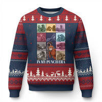 Punch The Monkey Ugly Christmas Sweater In My Punch Era Baby Monkey Hugging Plush