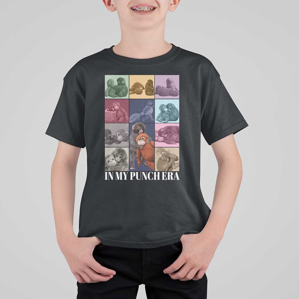 Punch The Monkey T Shirt For Kid In My Punch Era Baby Monkey Hugging Plush