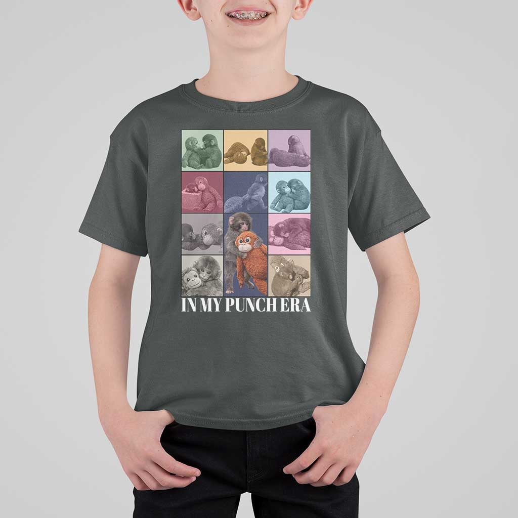 Punch The Monkey T Shirt For Kid In My Punch Era Baby Monkey Hugging Plush