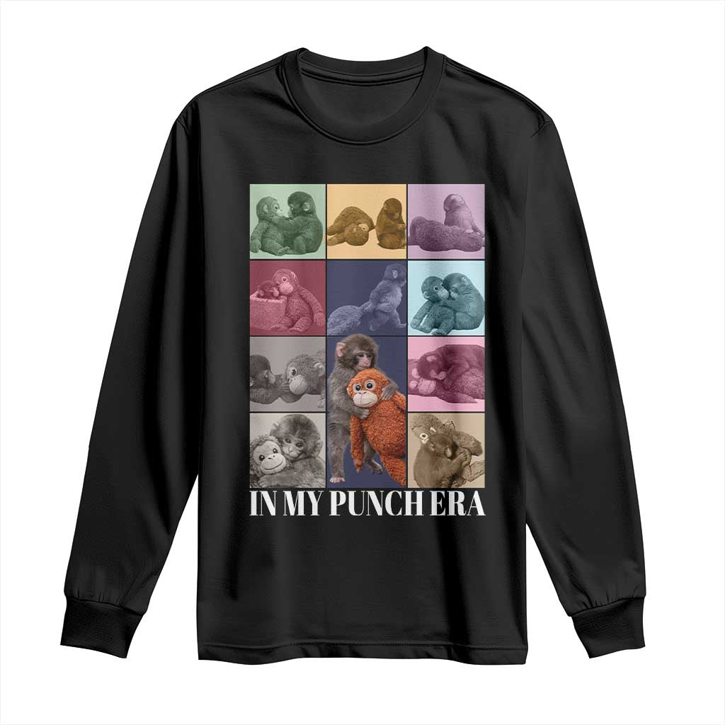 Punch The Monkey Long Sleeve Shirt In My Punch Era Baby Monkey Hugging Plush