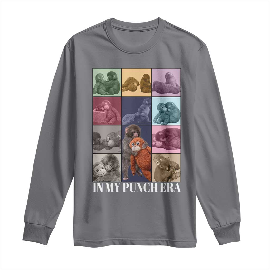 Punch The Monkey Long Sleeve Shirt In My Punch Era Baby Monkey Hugging Plush