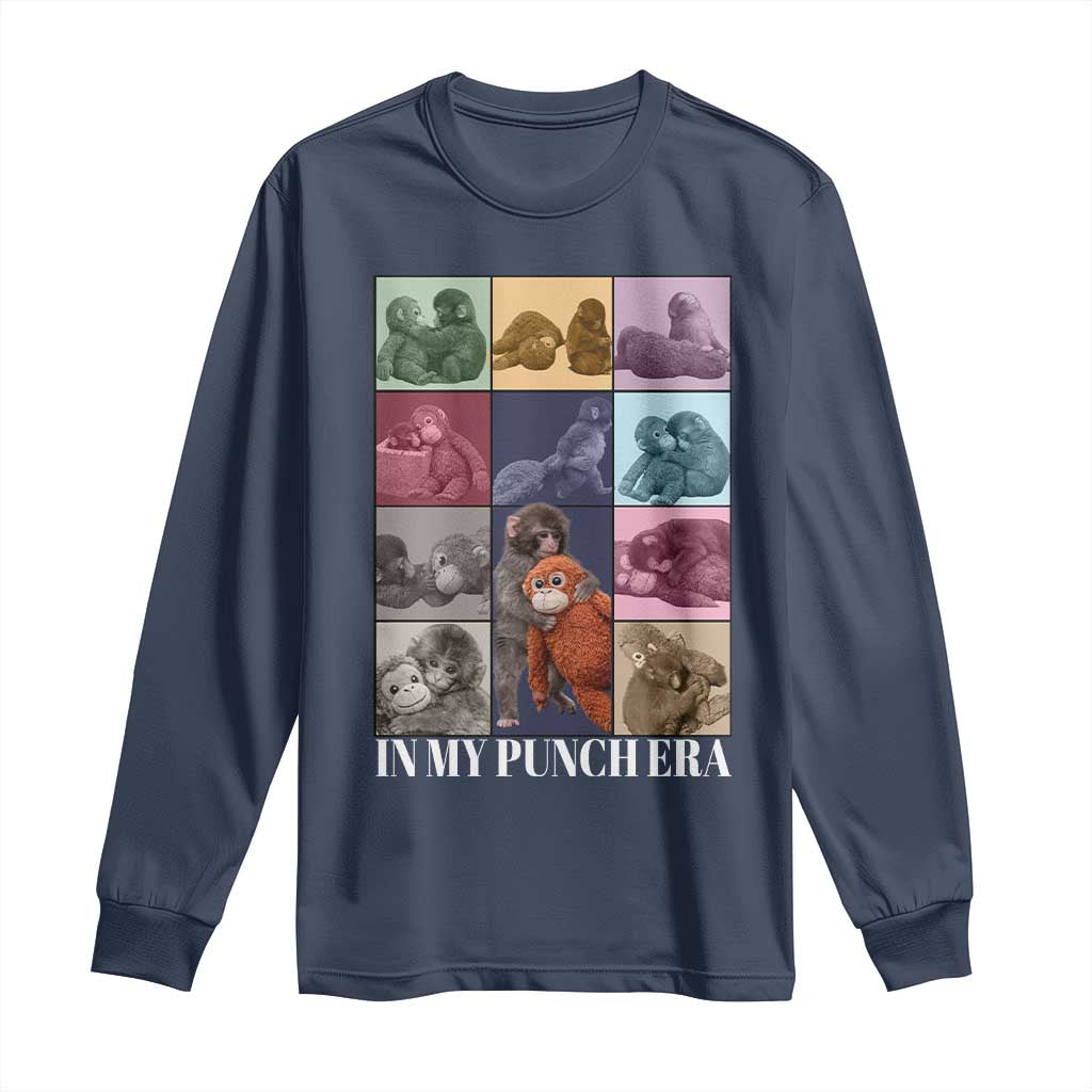 Punch The Monkey Long Sleeve Shirt In My Punch Era Baby Monkey Hugging Plush