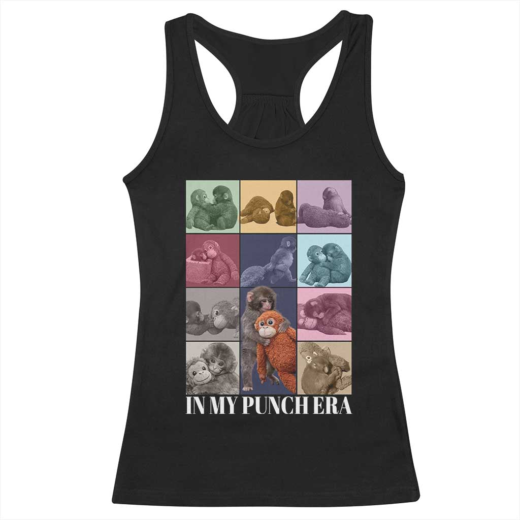 Punch The Monkey Racerback Tank Top In My Punch Era Baby Monkey Hugging Plush