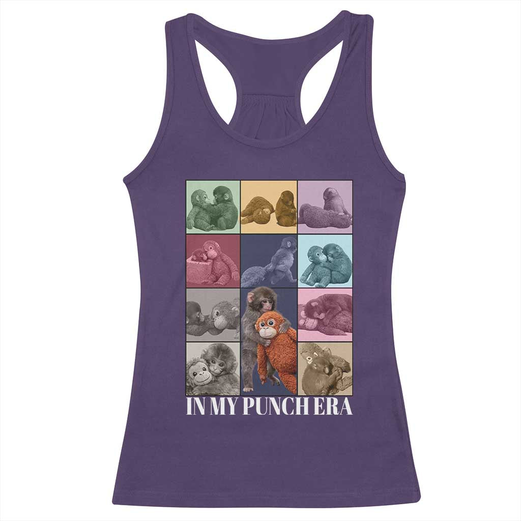 Punch The Monkey Racerback Tank Top In My Punch Era Baby Monkey Hugging Plush