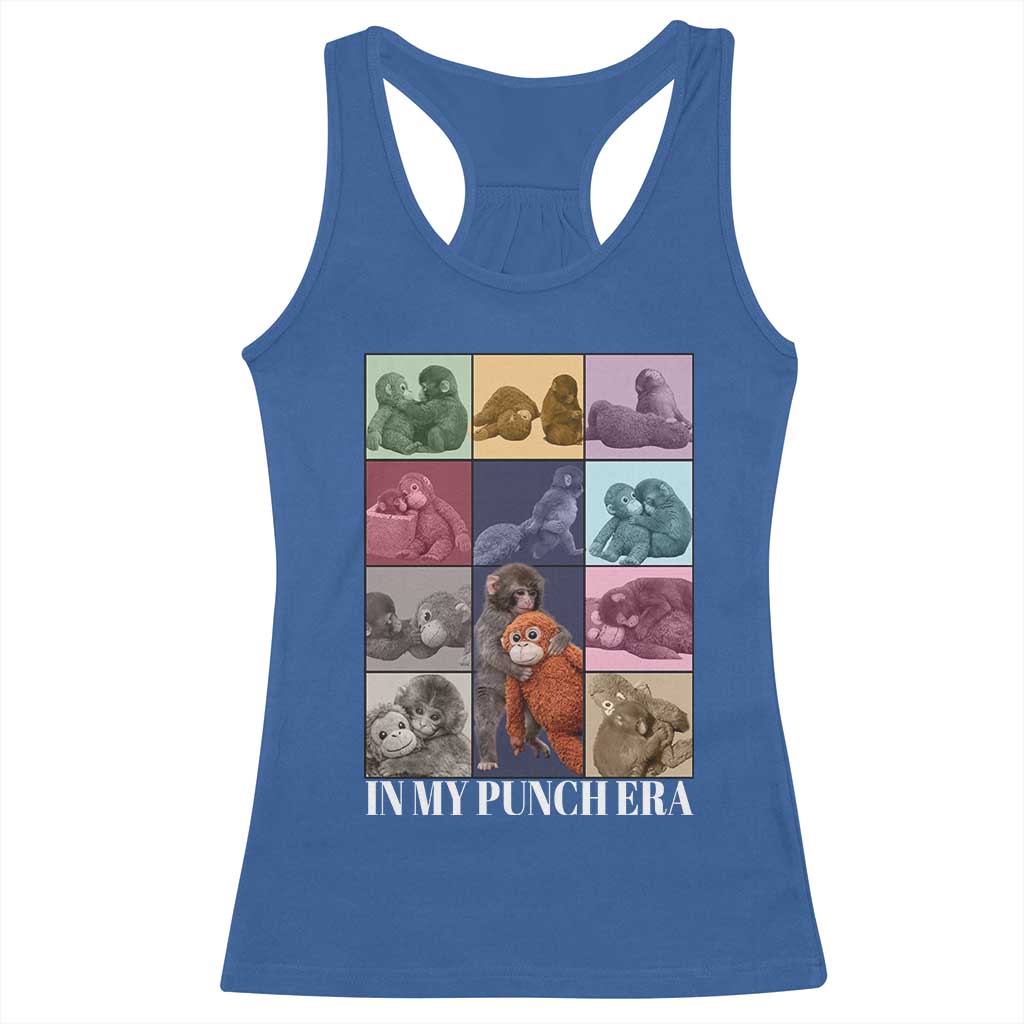 Punch The Monkey Racerback Tank Top In My Punch Era Baby Monkey Hugging Plush