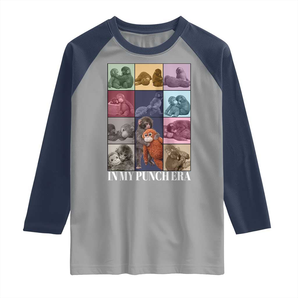 Punch The Monkey Raglan Shirt In My Punch Era Baby Monkey Hugging Plush