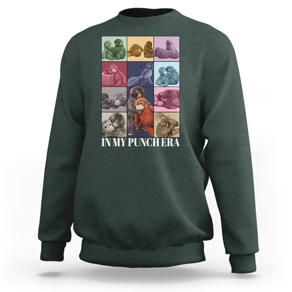 Punch The Monkey Sweatshirt In My Punch Era Baby Monkey Hugging Plush