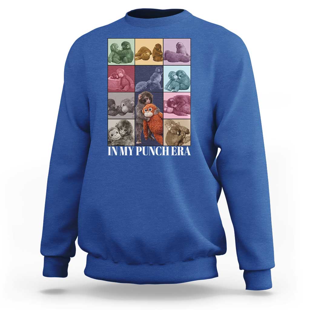 Punch The Monkey Sweatshirt In My Punch Era Baby Monkey Hugging Plush