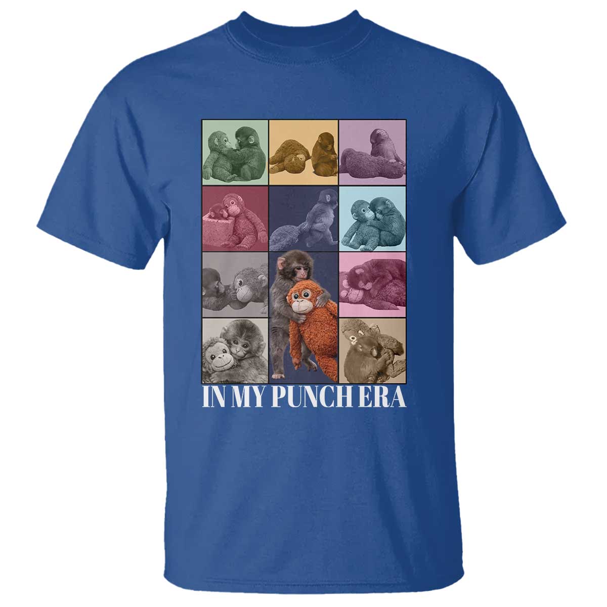 Punch The Monkey T Shirt In My Punch Era Baby Monkey Hugging Plush