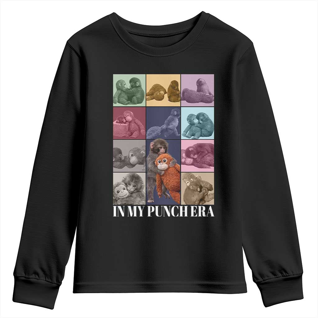 Punch The Monkey Youth Sweatshirt In My Punch Era Baby Monkey Hugging Plush