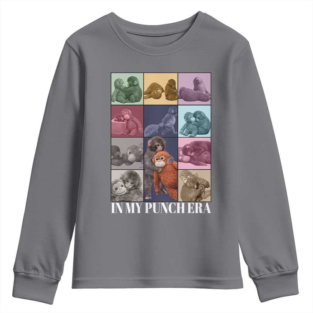 Punch The Monkey Youth Sweatshirt In My Punch Era Baby Monkey Hugging Plush