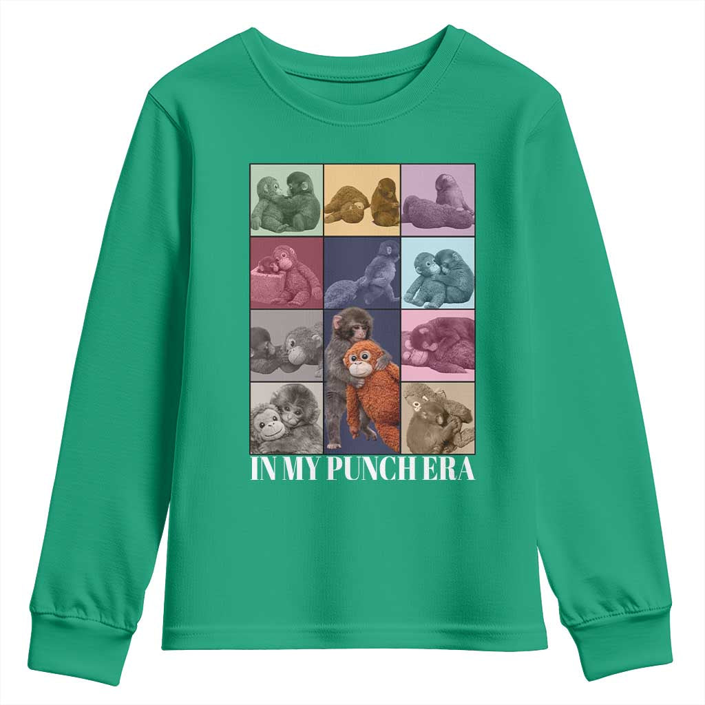 Punch The Monkey Youth Sweatshirt In My Punch Era Baby Monkey Hugging Plush